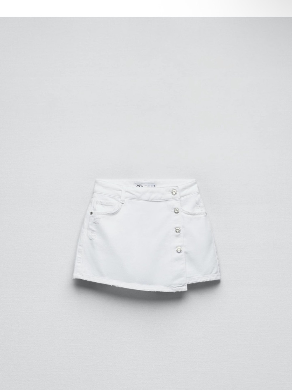 Zara Ripped Denim Skort